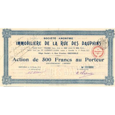 S.A. Immobilière de la Rue des Dauphins (Act 500 F)