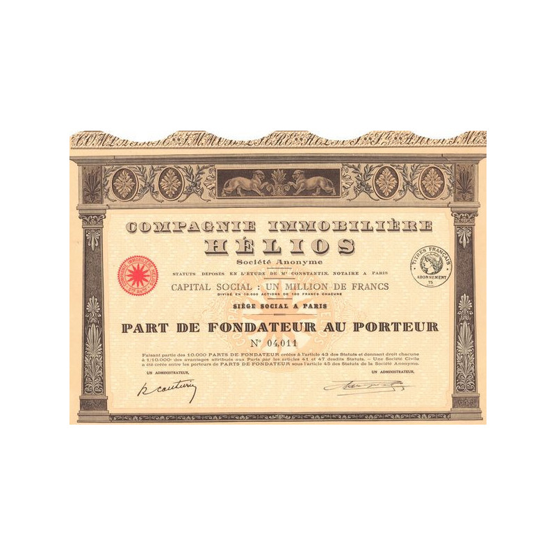 Cie Immobilière Hélios (PF)