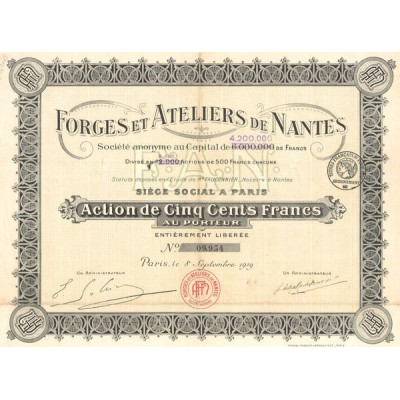 Forges et Ateliers de Nantes (Act 500 F)