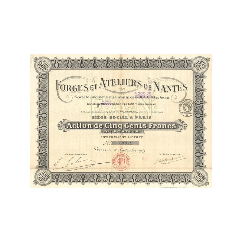 Forges et Ateliers de Nantes (Act 500 F)