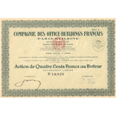 Cie des Office-Buildings Français - Paris-Building - Serie A (Act 400 F)