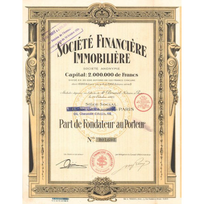 Sté Financière Immobilière (PF)