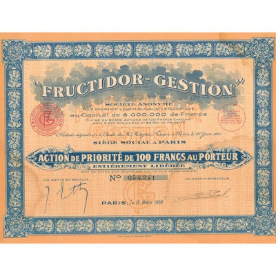 Fructidor-Gestion (Act Prio 100 F)