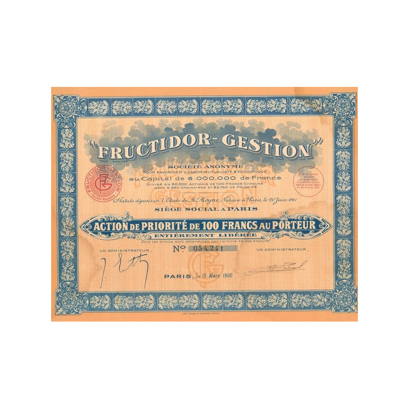 Fructidor-Gestion (Act Prio 100 F)