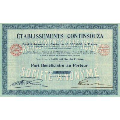 Etablissements Continsouza (PB)