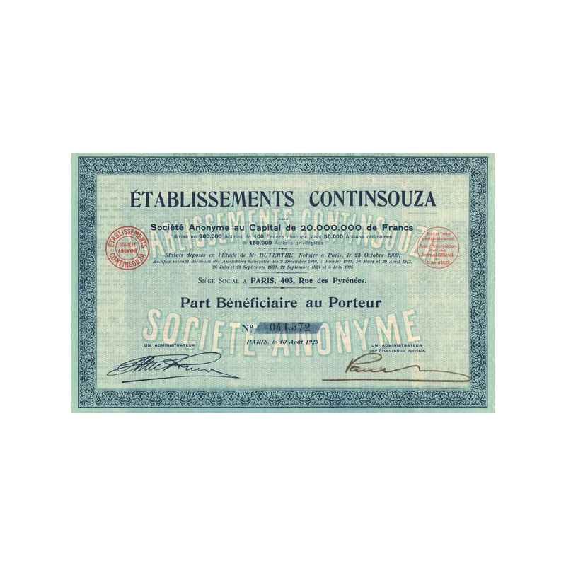 Etablissements Continsouza (PB)