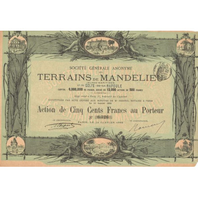 Sté Gale Anonyme des Terrains de Mandelieu (Act 500 F)