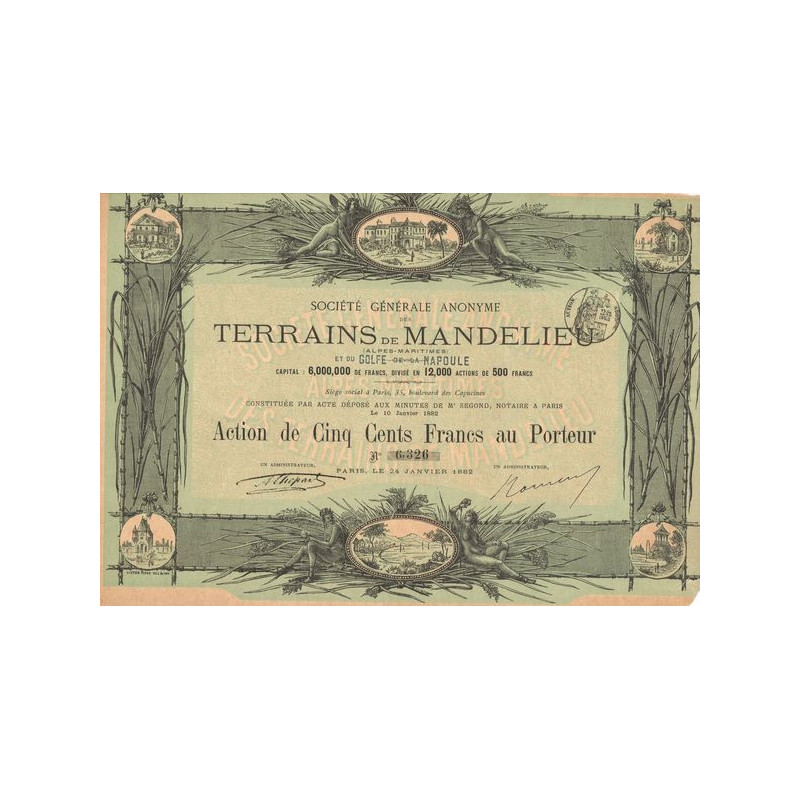 Sté Gale Anonyme des Terrains de Mandelieu (Act 500 F)