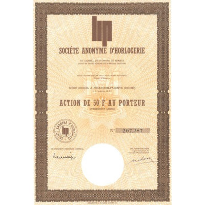 LIP S.A. d'Horlogerie (Act 50 F)