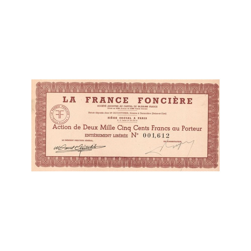 La France Foncière (Act 2500 F)