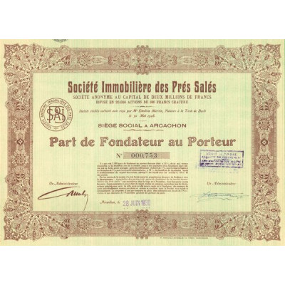 Sté Immobilière des Prés Salés (PF)