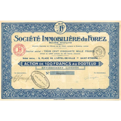 Sté Immobilière du Forez (Act 100 F)