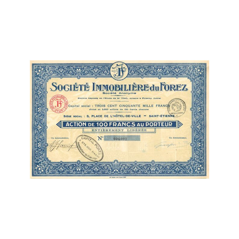 Sté Immobilière du Forez (Act 100 F)