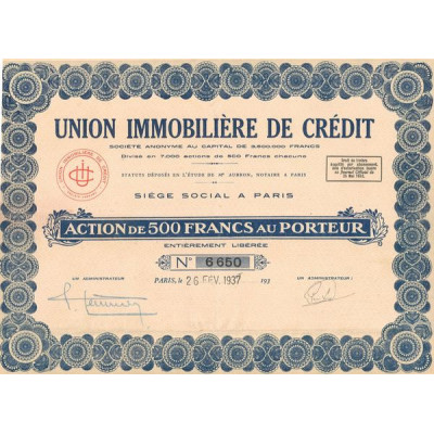Union Immobilière de Crédit (Act 500 F)