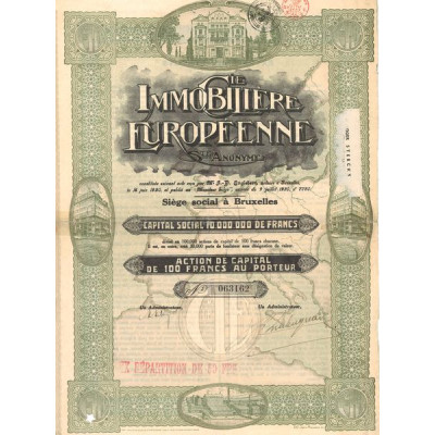Cie Immobilière Européenne (Act 100 F)