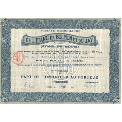 Sté Immobilière de l'Etang de Bolmon et du Jay (PF)