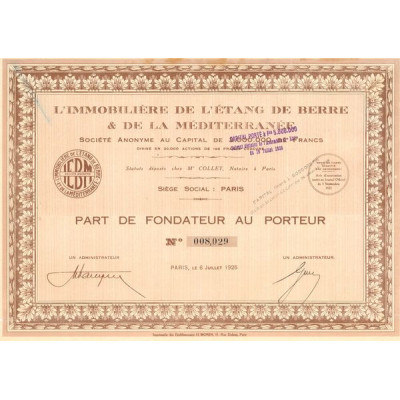 L'Immobilière de l'Etang de Berre & de la Méditerranée (PF)