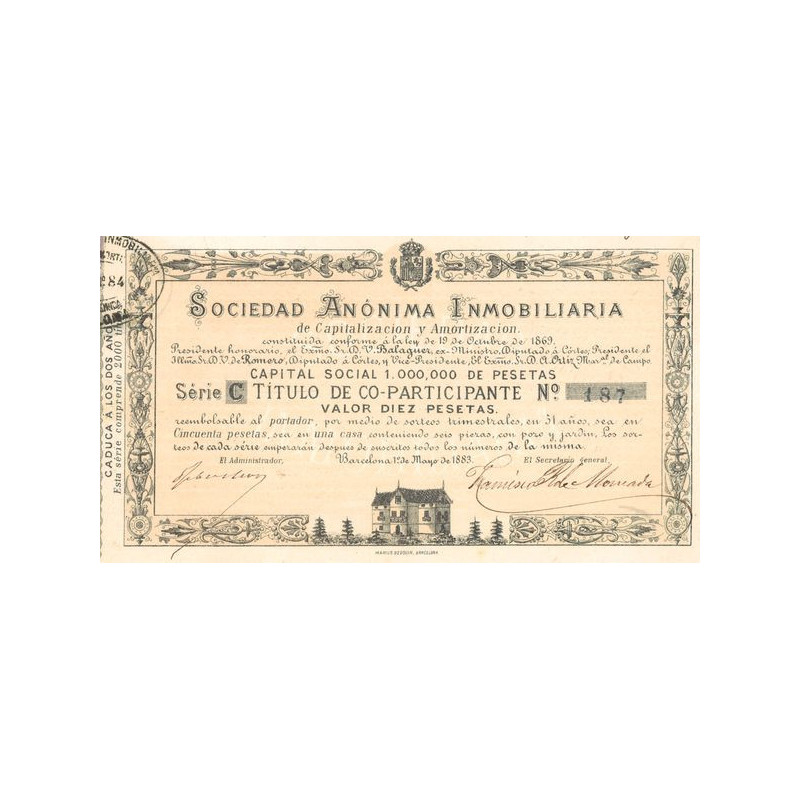 S.A. Inmobiliaria de Capitalizacion y Amortizacion (Act 10 Pesetas)
