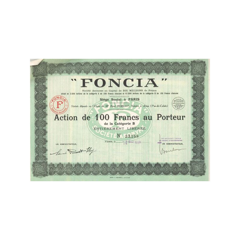 "Foncia" - 1929 (Act 100 F)