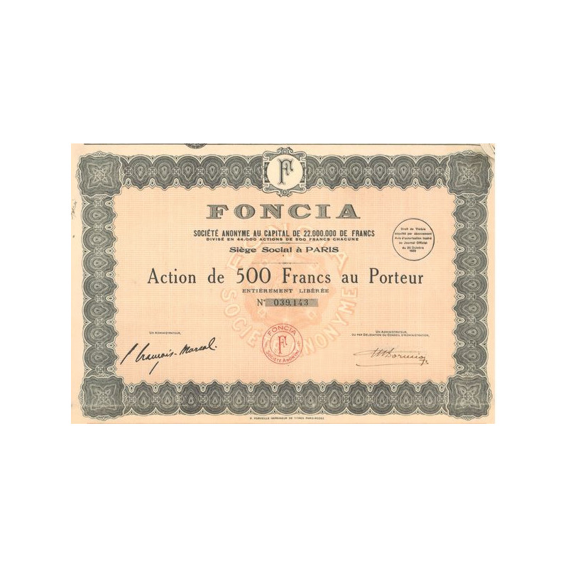 "Foncia" - 1929 (Act 500 F)