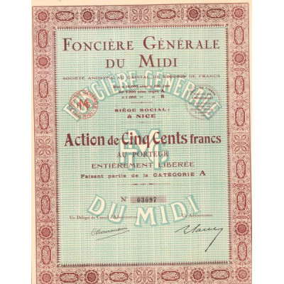 Foncière Gale du Midi (Act 500 F)