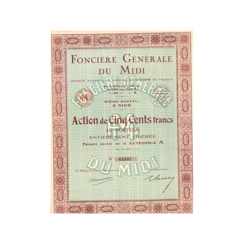 Foncière Gale du Midi (Act 500 F)