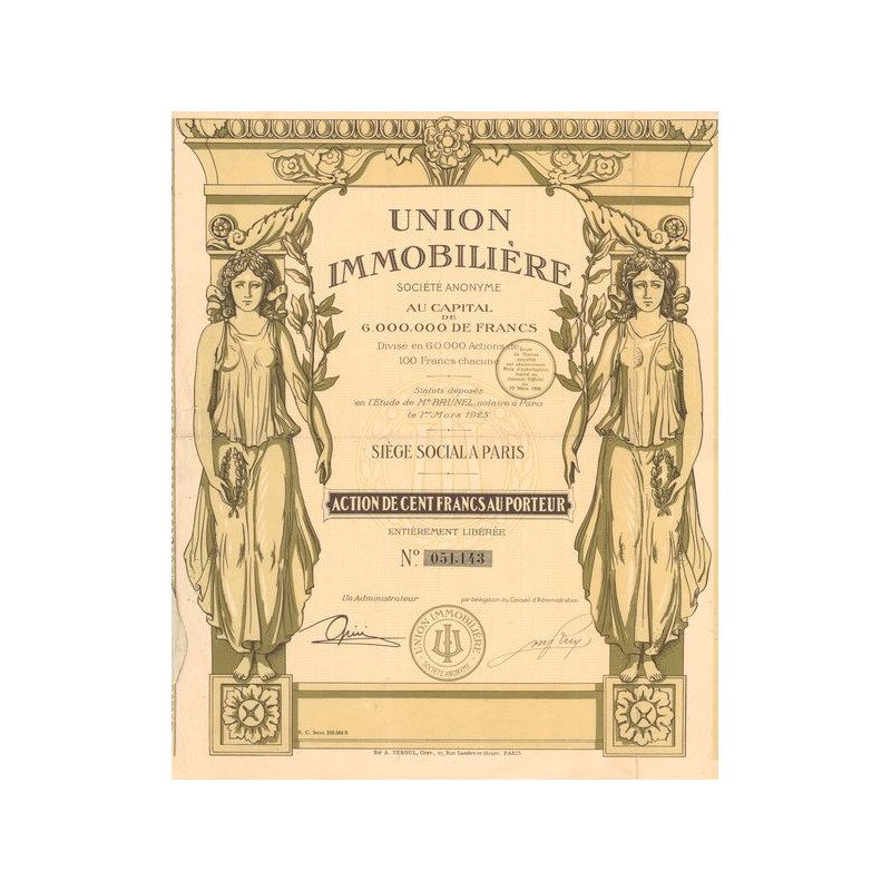 Union Immobilière (Act 100 F)
