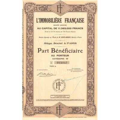 L'Immobilière Française (PB)