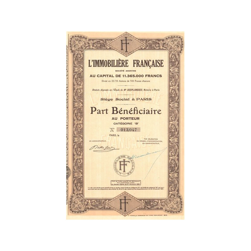 L'Immobilière Française (PB)