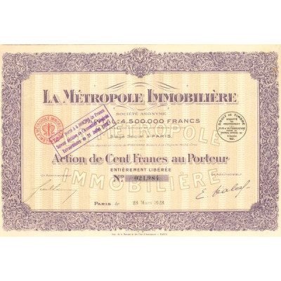 La Métropole Immobilière (Act 100 F)