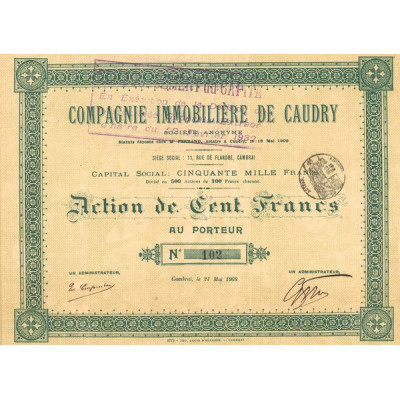 Cie Immobilière de Caudry (Act 100 F)