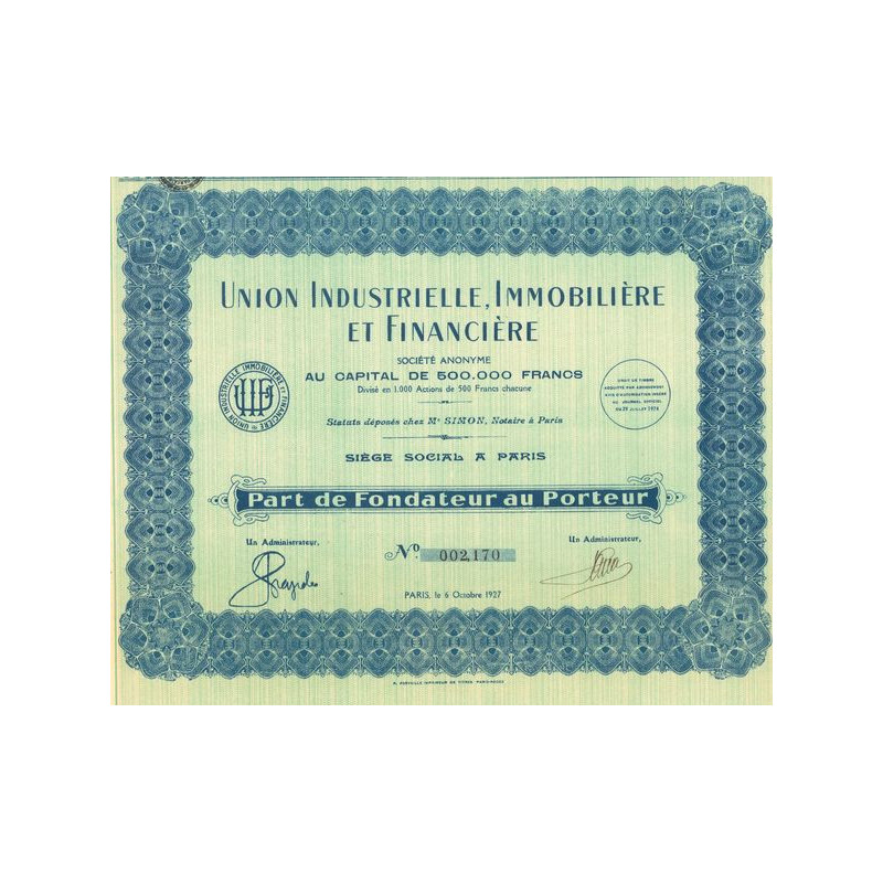 Union Industrielle Immobilière et Financière (PF)
