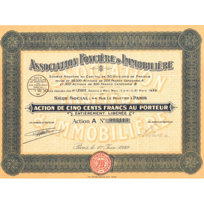 Association Foncière & Immobilière (Act 500 F)