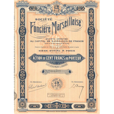 Sté Foncière Marseillaise (Act 100 F)