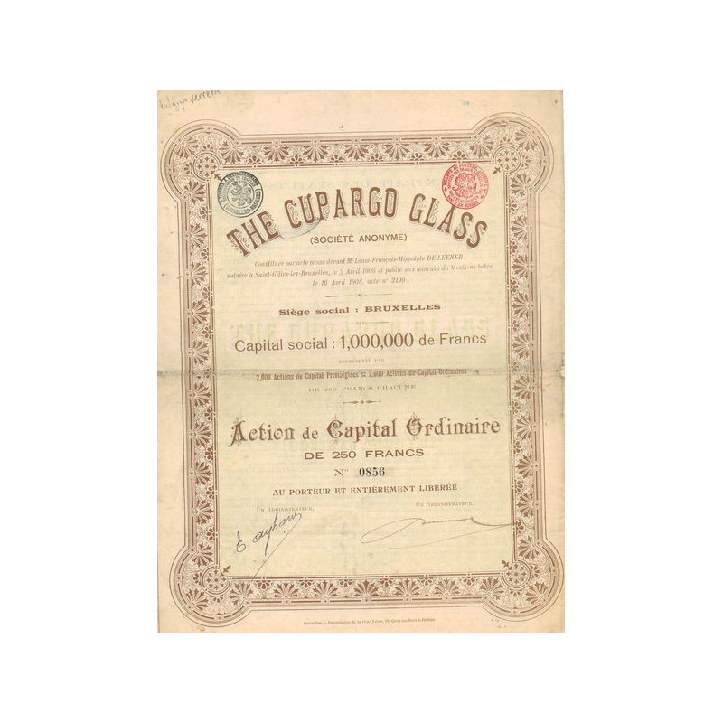 The Cupargo Glass (Act 250 F)