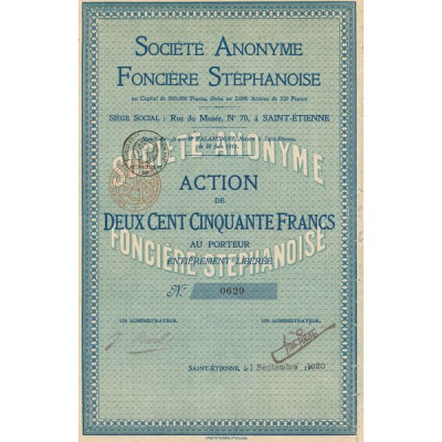 S.A. Foncière Stéphanoise (Act 250 F)