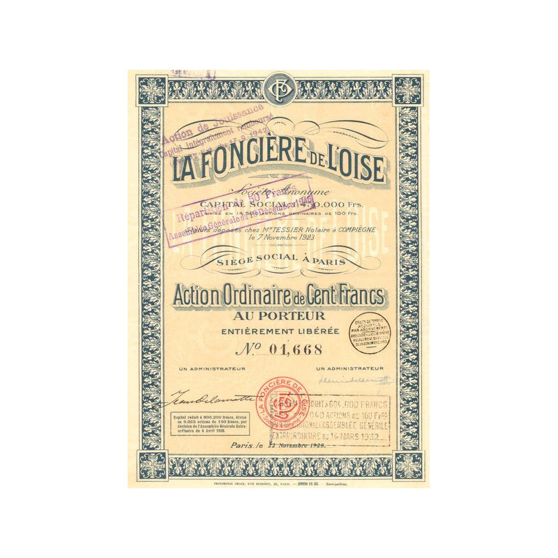 La Foncière de l'Oise (Act Ordi 100 F)