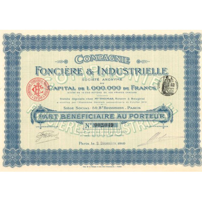 Cie Foncière & Industrielle (PB)