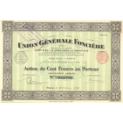 Union Générale Foncière (Act 100 F)