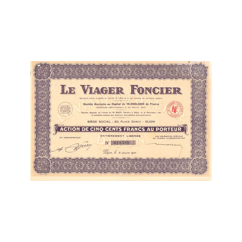 Le Viager Foncier (Act 500 F)