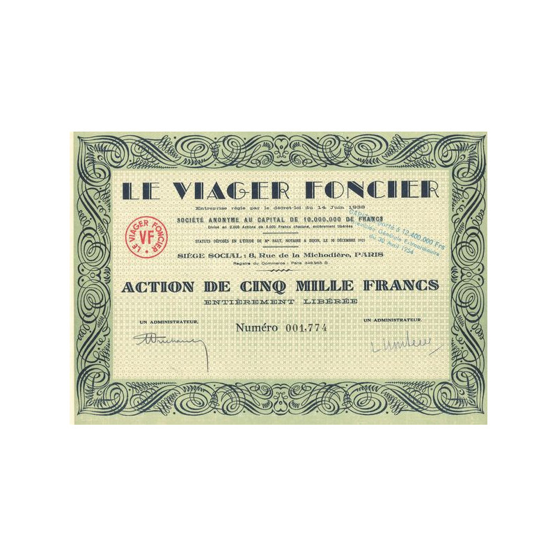 Le Viager Foncier (Act 5000 F)