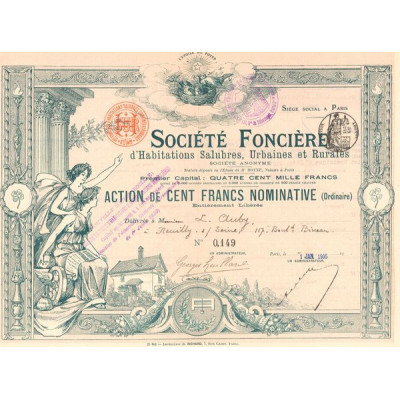 Sté Foncière d'Habitations Salubres Urbaines et Rurales (Act 100 F)
