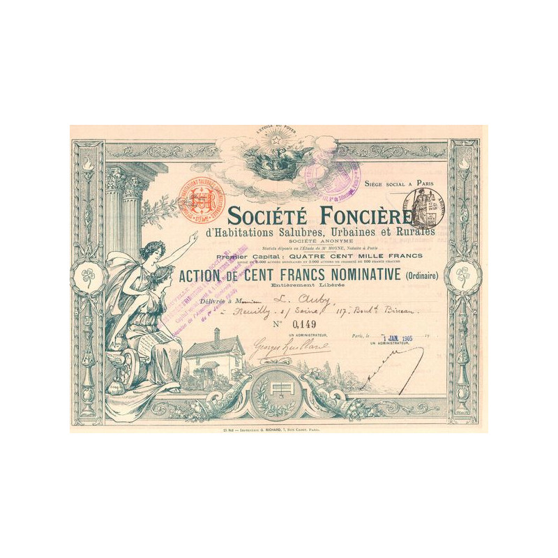 Sté Foncière d'Habitations Salubres Urbaines et Rurales (Act 100 F)