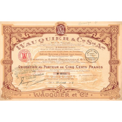 Wauquier & Cie S.A. (Obl 500 F)