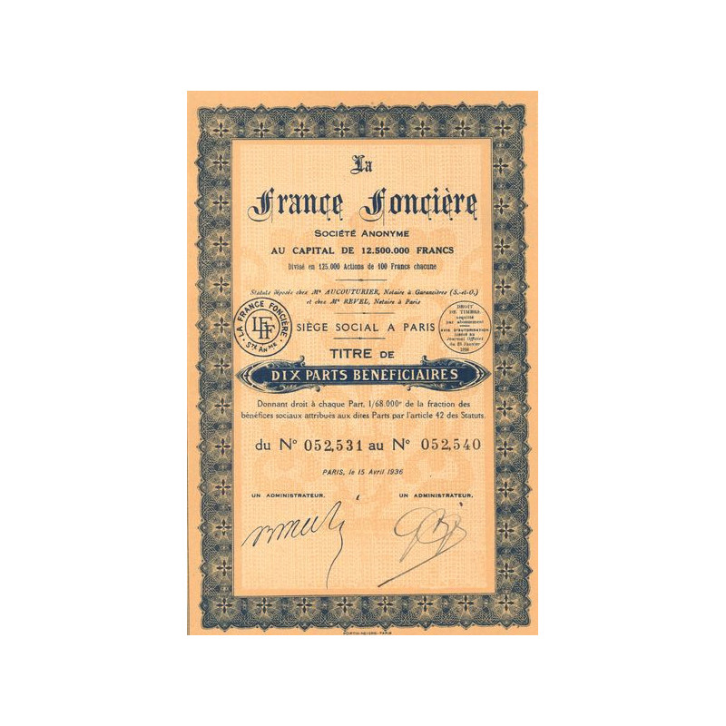 La France Foncière (Titre 10 PB)
