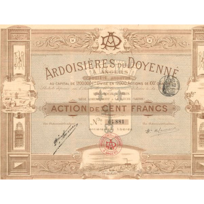 Ardoisières du Doyenné à Angers (Act 100F)