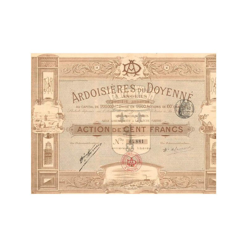 Ardoisières du Doyenné à Angers (Act 100F)