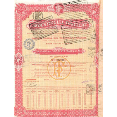 L'Industrielle Foncière (Obl 500 F 4%)