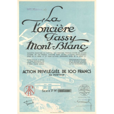 La Foncière Tassy Mont-Blanc (Act Priv 100 F)