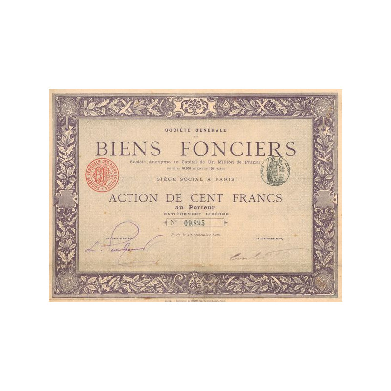 Sté Gale des Biens Fonciers (Act 100 F)